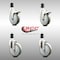 Service Caster 5 Inch 316SS Gray Poly Swivel 1-5/8 Inch Expanding Stem Caster Lock Brake, 2PK SCC-SS316TTLEX20S514-PPUB-2-S-2-158 - alternate 2